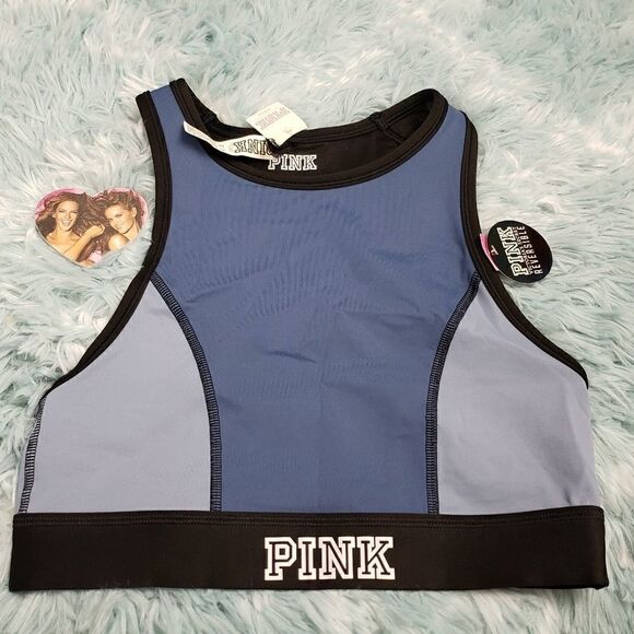 VS Pink Gray Reversible Unlined Sports Bra Small - Picture 1 of 4